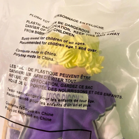 Vintage 1995 McDonalds Toy Miss Piggy Muppets Hockey NHL Plush - Picture 5 of 10